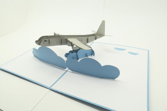 C130 Pop Up 3D Greeting Card
