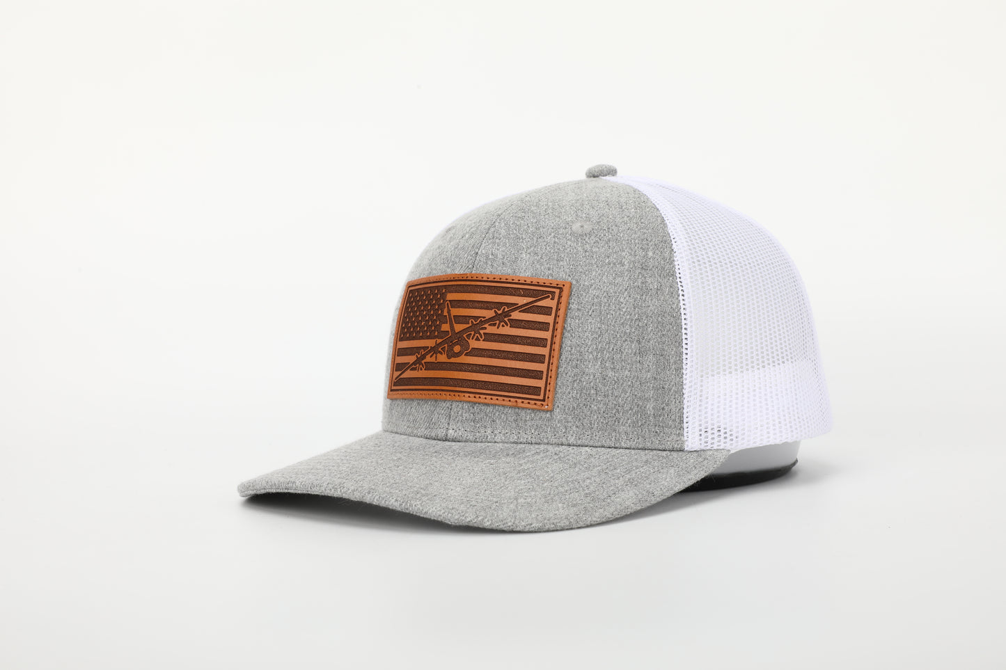 C130 Trucker Hat - 6 Panel Gray/White - Adult/Youth Sizes